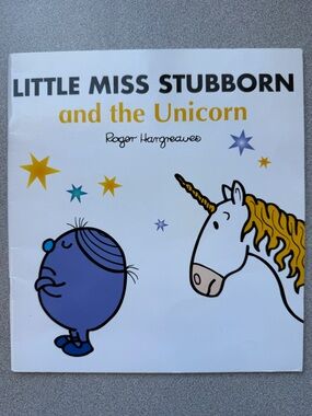 Little Miss Stubborn and the Unicorn - White & Blue